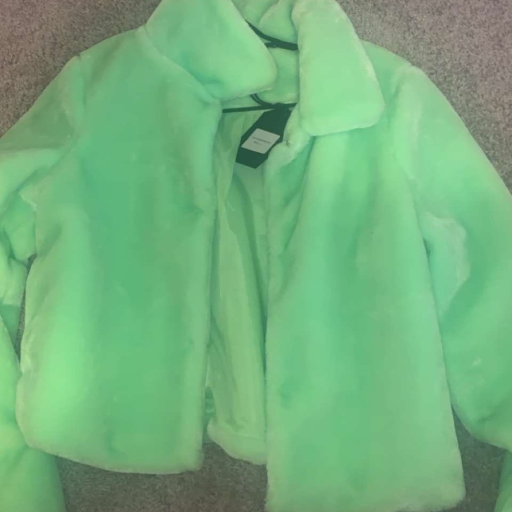 Neon Green Cropped Jacket